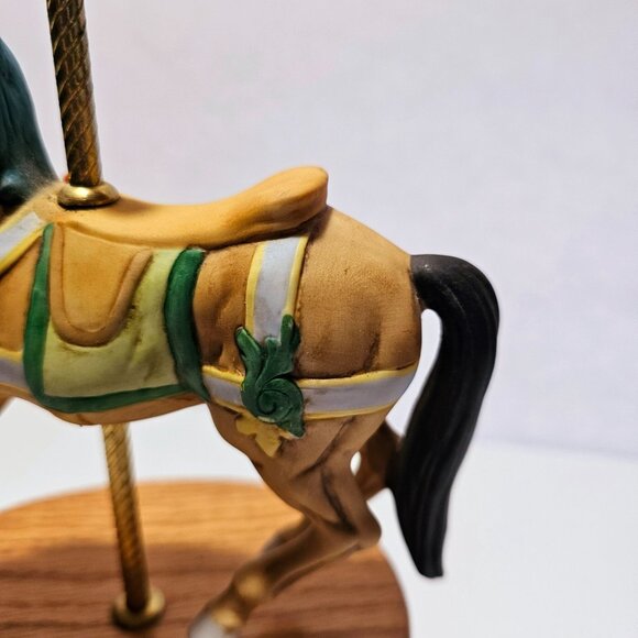 Willitts Musical Carousel Horse with Angel Wood Base Plays Carousel Waltz 60 - Picture 14 of 16